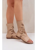 Zazoo Dámské Kožené Sandály S Na Béžové model 21682075 - Boto Zazoo Dámské Kožené Sandály S Na Béžové model 21682075 - Boto