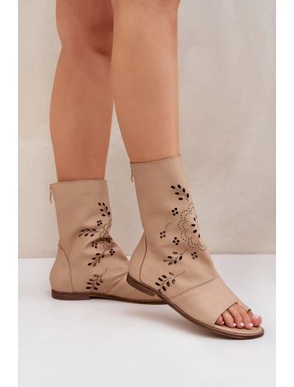 Zazoo Dámské Kožené Sandály S Na Béžové model 21682075 - Boto Zazoo Dámské Kožené Sandály S Na Béžové model 21682075 - Boto