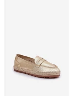 Dámské espadrilky s  na ploché podrážce zlaté model 21683655 - Boto