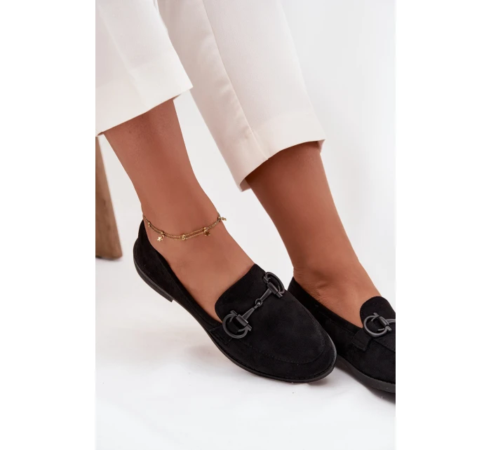 Dámské s ozdobným detailem semiš černé model 21714972 - Boto