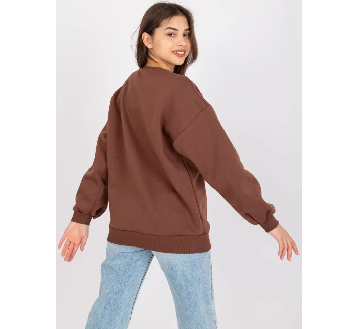 Mikina EM BL model 17195107 tmavě hnědá - FPrice Mikina EM BL model 17195107 tmavě hnědá - FPrice