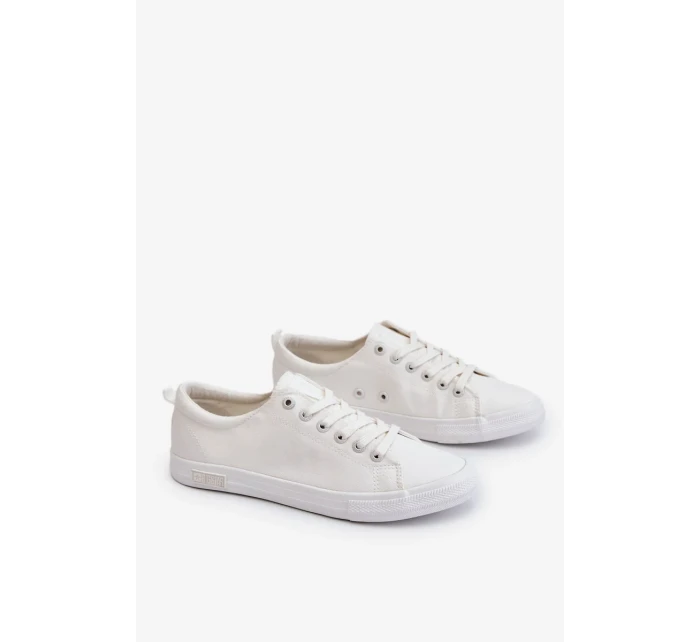 Dámské hladké nízké tenisky Big Star LL274058 Bílé Dámské hladké nízké tenisky Big Star LL274058 Bílé