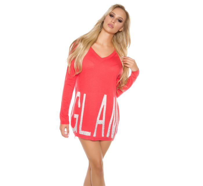 Trendy KouCla oversized v-sweater "GLAM"