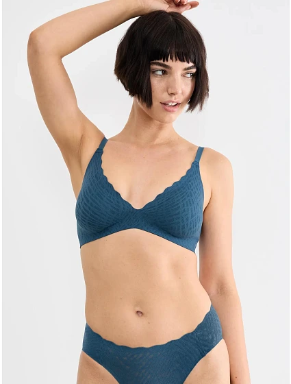 Dámská podprsenka ZERO Feel Bliss THE UP P Bra - Smoky Blue - modrá 1692 - SLOGGI Dámská podprsenka ZERO Feel Bliss THE UP P Bra - Smoky Blue - modrá 1692 - SLOGGI