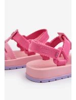 Dětské sandálky Na suchý zip  Růžové model 21661998 - Zaxy