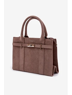 kabelka z imitace semiše Tmavě béžová model 22111622 - Flora&Co