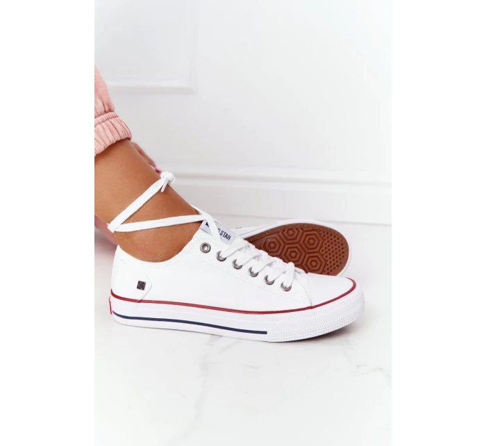 Dámské Klasické Nízké Tenisky Big Star DD274336 Bile Dámské Klasické Nízké Tenisky Big Star DD274336 Bile