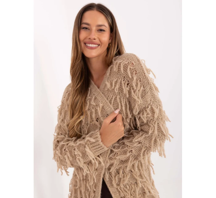 Sweter MI SW model 21314485 beżowy - FPrice Sweter MI SW model 21314485 beżowy - FPrice