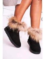 Dámské Kožené Sněhule S Kožešinou černé model 19945647 - Kesi Dámské Kožené Sněhule S Kožešinou černé model 19945647 - Kesi