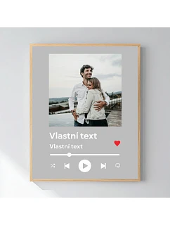 Personalizovaný magický fotoobraz v rámu - 40x50 - hudební přehrávač