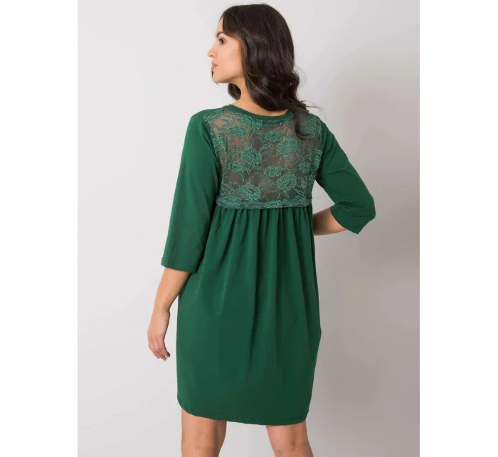 Dámské šaty RV SK 7321.70 tmavě zelené - Rue Paris Dámské šaty RV SK 7321.70 tmavě zelené - Rue Paris