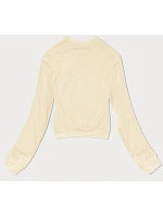 Dámská tenká krátká mikina ecru (8B938-67+132) - J.Style