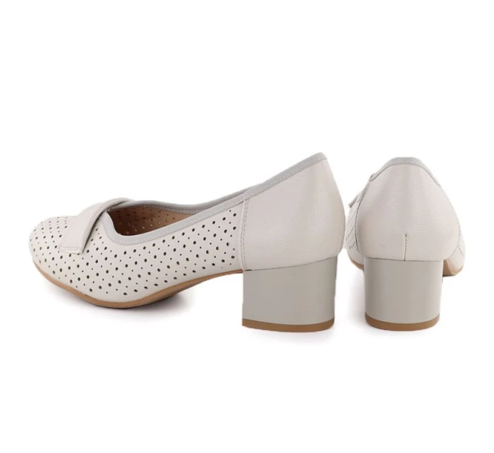 Dámské béžové ažurové lodičky Jezzi 233-12