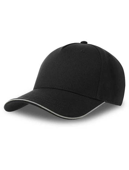Atlantis Headwear Reflect-S 5 panelová baseballová kšiltovka 33.0254 black Atlantis Headwear Reflect-S 5 panelová baseballová kšiltovka 33.0254 black