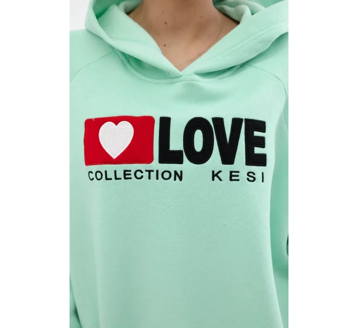 Zateplená bavlněná mikina s kapucí Love Mincovna Zateplená bavlněná mikina s kapucí Love Mincovna