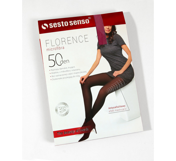 Sesto Senso Anti-celulitidní punčochové kalhoty 50 Den 3D Microfiber Florence Claret