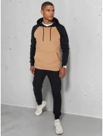 Pánská základní mikina s kapucí ve velbloudí barvě Dstreet model 21985971 - FashionStreet