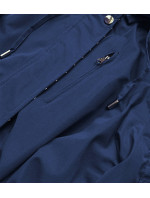Tmavě modro-bílá dámská bunda parka 2 v 1 (W702BIG)