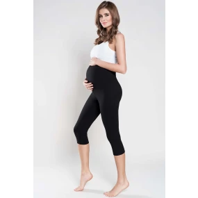 Těhotenské legíny III model 18029140 3/4 černé - Italian Fashion