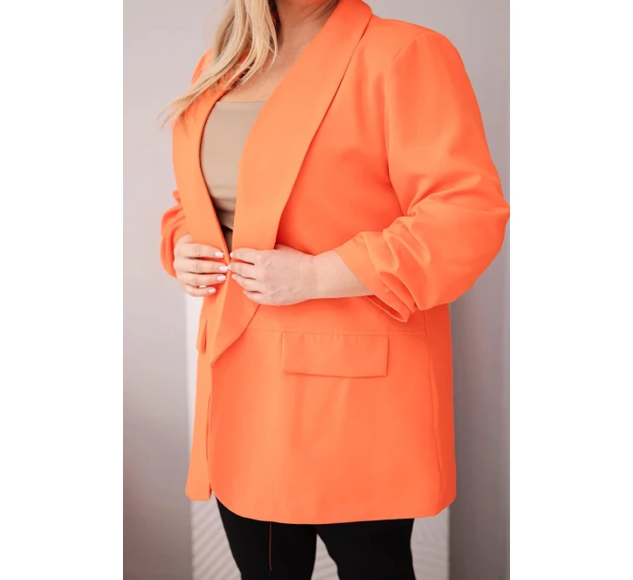 Dámské elegantní sako pro model 22036039 oranžové - K-Fashion