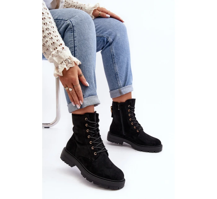 Dámské Workery Botky na Zip Černé model 21638121 - Boto Dámské Workery Botky na Zip Černé model 21638121 - Boto