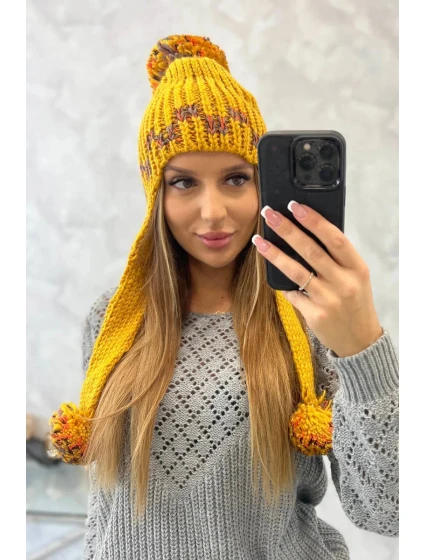 Dámská ušanka Nadia K321 hořčicová - Oliwier