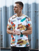 Pánské tričko s potiskem bílé model 21978287 - Dstreet Pánské tričko s potiskem bílé model 21978287 - Dstreet