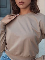 CASUALVIBE dámská klasická mikina světle hnědá FashionStreet BY1302