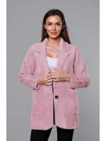 Krátký vlněný přehoz přes typu alpaka v růžové barvě model 18059155 - MADE IN ITALY