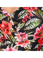 Dámské jednodílné plavky 60 black Floral - AVA Dámské jednodílné plavky 60 black Floral - AVA