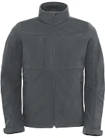 B&C Hooded Softshell /men Pánská 3-vrstvá softshellová bunda s kapucí 01.1950 dark grey B&C Hooded Softshell /men Pánská 3-vrstvá softshellová bunda s kapucí 01.1950 dark grey