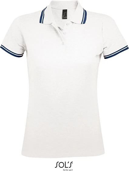 SOL'S Pasadena Women Dámské piqué polo 25.0578 white/navy SOL'S Pasadena Women Dámské piqué polo 25.0578 white/navy