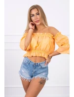 Broskvově zbarvená pruhovaná halenka