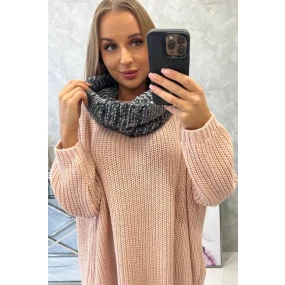 KN16 Dámská čepice modrá+grafitová