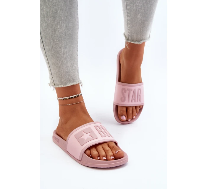 Dámské Žabky Big Star model 21651547 Růžové - Big Star Shoes Dámské Žabky Big Star model 21651547 Růžové - Big Star Shoes
