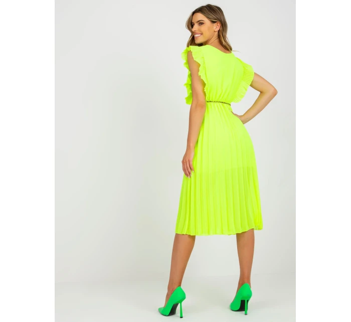 Šaty DHJ SK model 17392053 fluo žlutá - FPrice