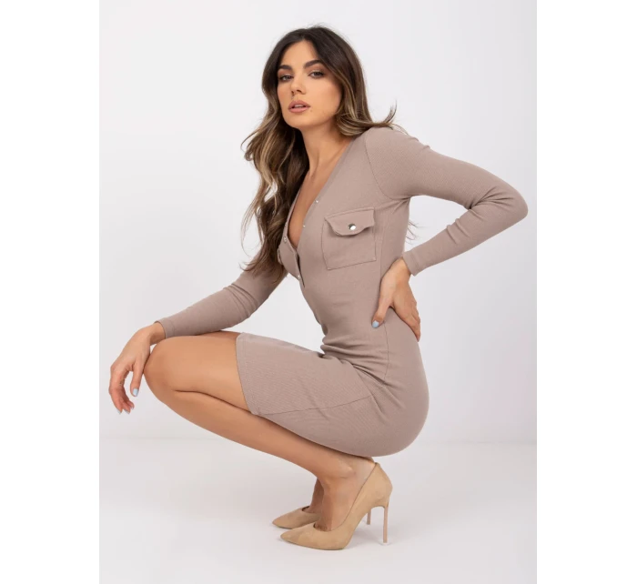 Šaty RV SK model 17034935 tmavě lila - FPrice Šaty RV SK model 17034935 tmavě lila - FPrice