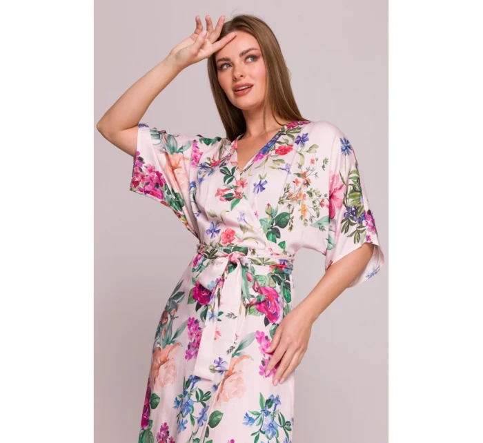 model 21154660 Zavinovací maxi šaty s potiskem model 1 - STYLOVE model 21154660 Zavinovací maxi šaty s potiskem model 1 - STYLOVE