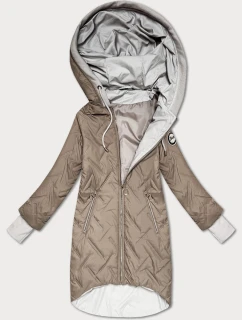 Béžová dámská bunda s asymetrickou spodní částí model 21328134 - S'WEST