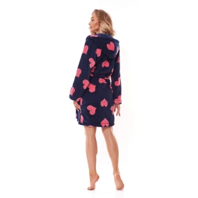 Dámský župan model 20952046 Futura dark blue - L&L Dámský župan model 20952046 Futura dark blue - L&L