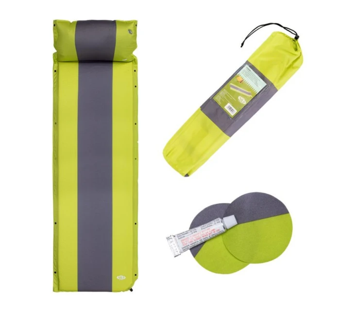 Samonafukovací karimatka NILS CAMP s polštářem NC4349 Zeleno-šedá Samonafukovací karimatka NILS CAMP s polštářem NC4349 Zeleno-šedá