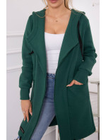 Zateplená bunda s kapucí tmavě zelená