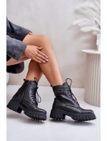 Zazoo 60486 Kožené Boty Pracovníky Zateplené Černé Zazoo 60486 Kožené Boty Pracovníky Zateplené Černé