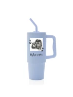 Personalizovaná termoska s barevným víčkem - fotografie s mazlíčkem Personalizovaná termoska s barevným víčkem - fotografie s mazlíčkem