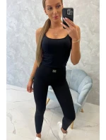 Žebrované legíny model 20686777 černé - Kesi Žebrované legíny model 20686777 černé - Kesi
