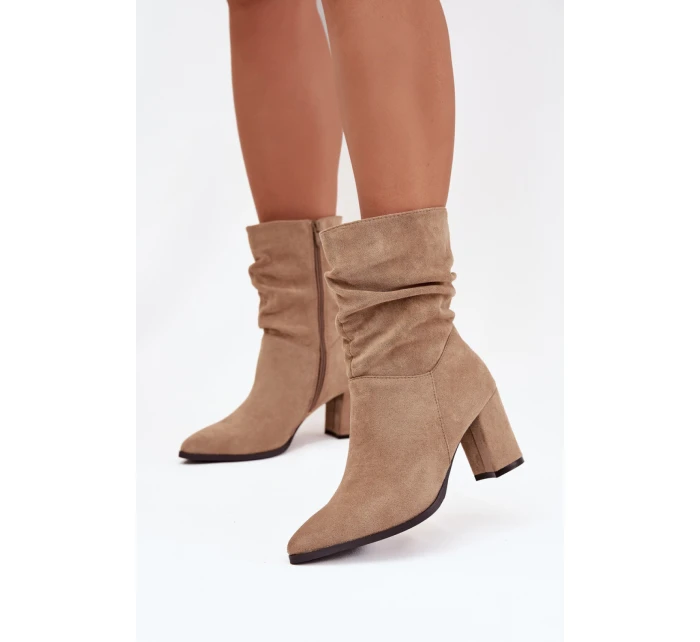 Boty na podpatku model 217795 Step in style Boty na podpatku model 217795 Step in style