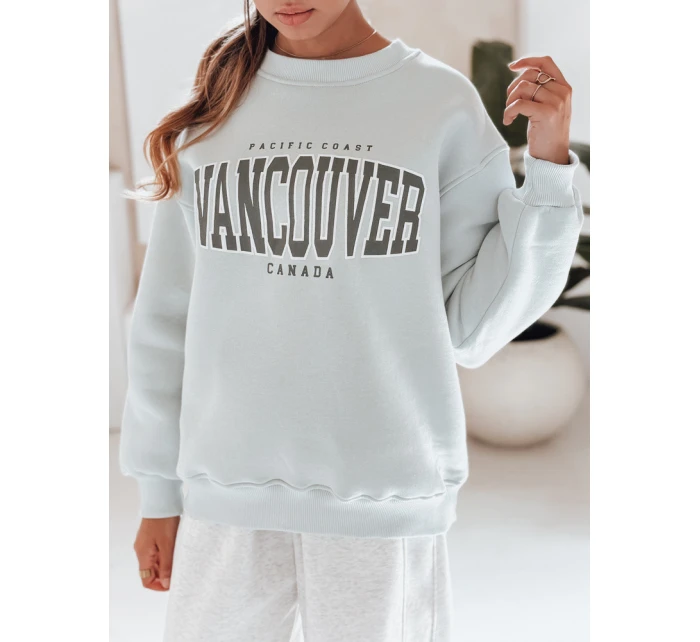 Dámská mikina bez kapuce VANCOUVER mint FashionStreet BY1226