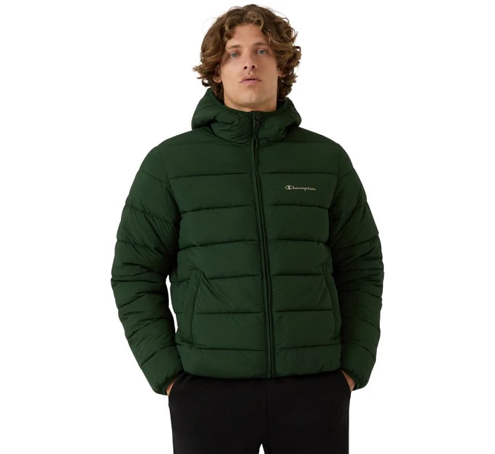 Pánská bunda Champion s kapucí zelená 221548 GS586 pánské