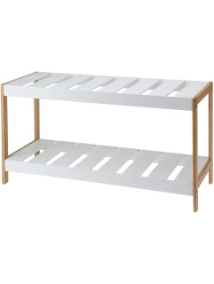 POLICOVÁ SKŘÍŇKA NA BOTY 2 ÚROVNĚ BAMBUSOVÁ