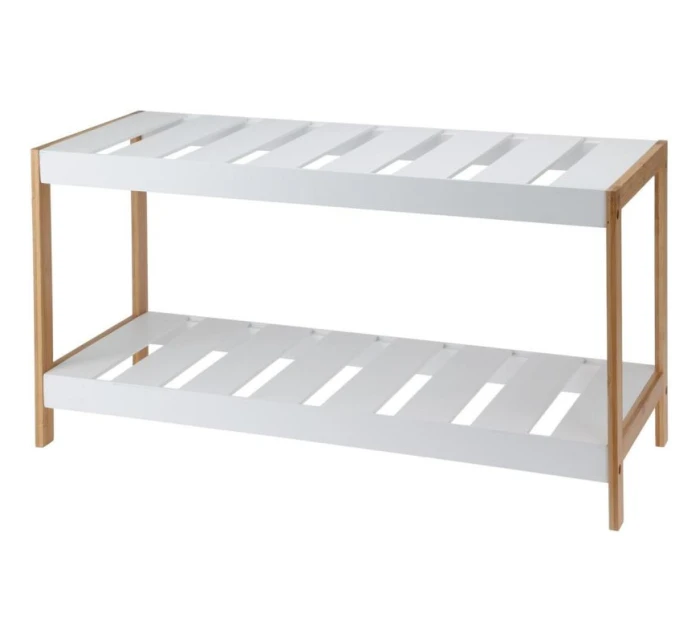 POLICOVÁ SKŘÍŇKA NA BOTY 2 ÚROVNĚ BAMBUSOVÁ